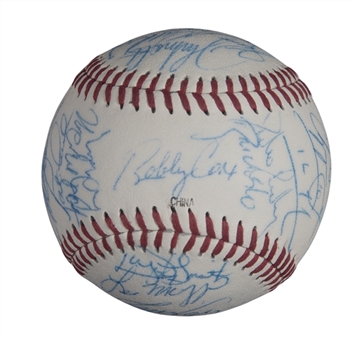 1996 National League Champion Atlanta Braves Team Signed Baseball With 30 Signatures Including Maddux, Chipper Jones, Cox & Glavine (PSA/DNA)